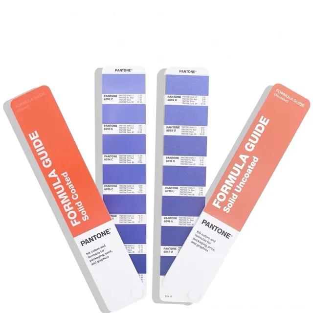2 Books C/u Pantone Color Guide Gp1601a Formula Guide Solid