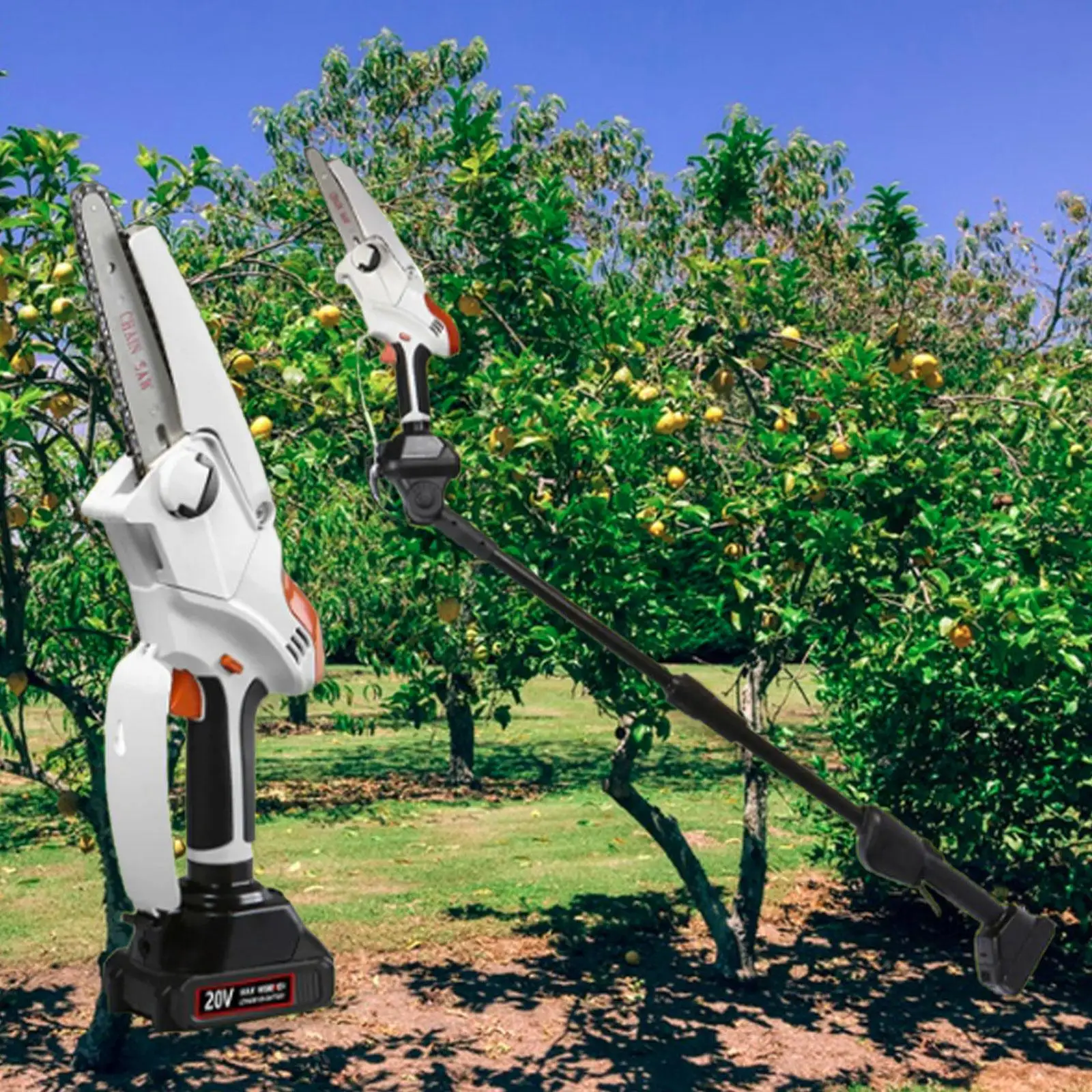 Extendable Portable Smart Protection Tree Pruner Electric Pole Saw for Orchard Wood Cutting Urban Greening Forests Tree Trimming