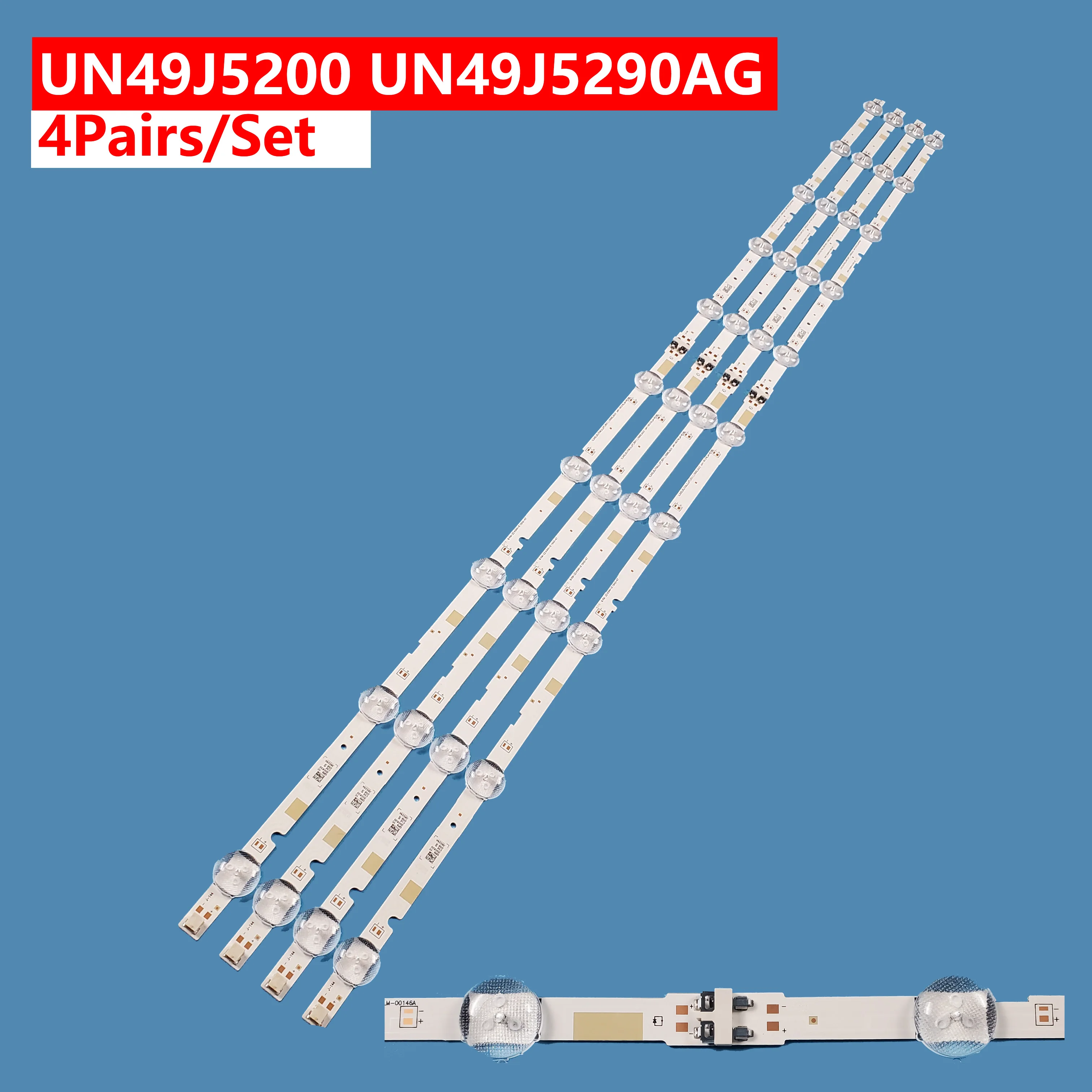 8Pcs/set TV LED Backlight Bar Light Strip 5_5J52_50_FCOM_5_LR_REV1.1 For Samsung UN49J5290AF UA49M5000A UN49J5200 Accessories