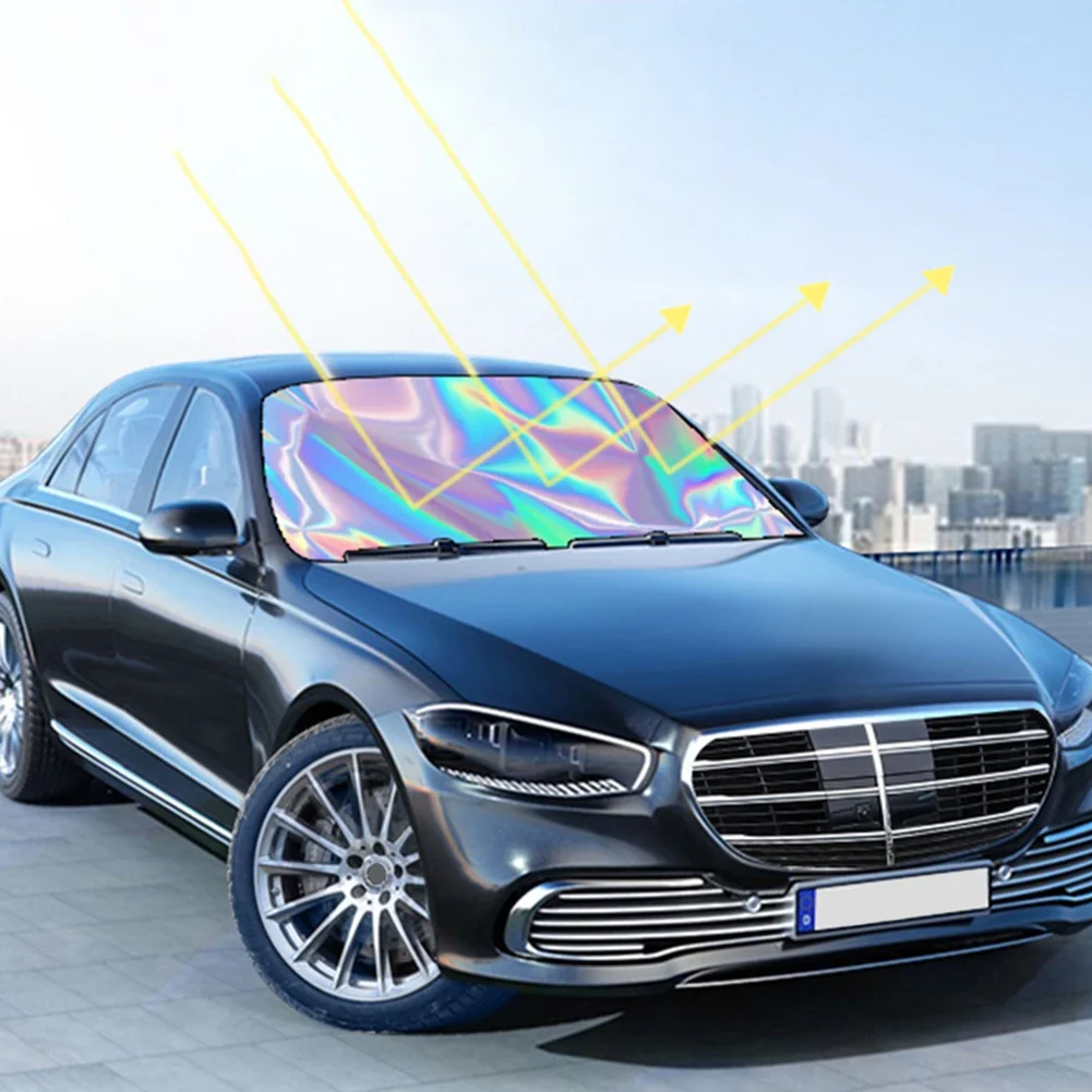 트럭 SUV 차량용 접이식 앞 유리 태양 쉐이드, 2024 여름 자동차 앞 유리, 접이식 UV 보호 커튼