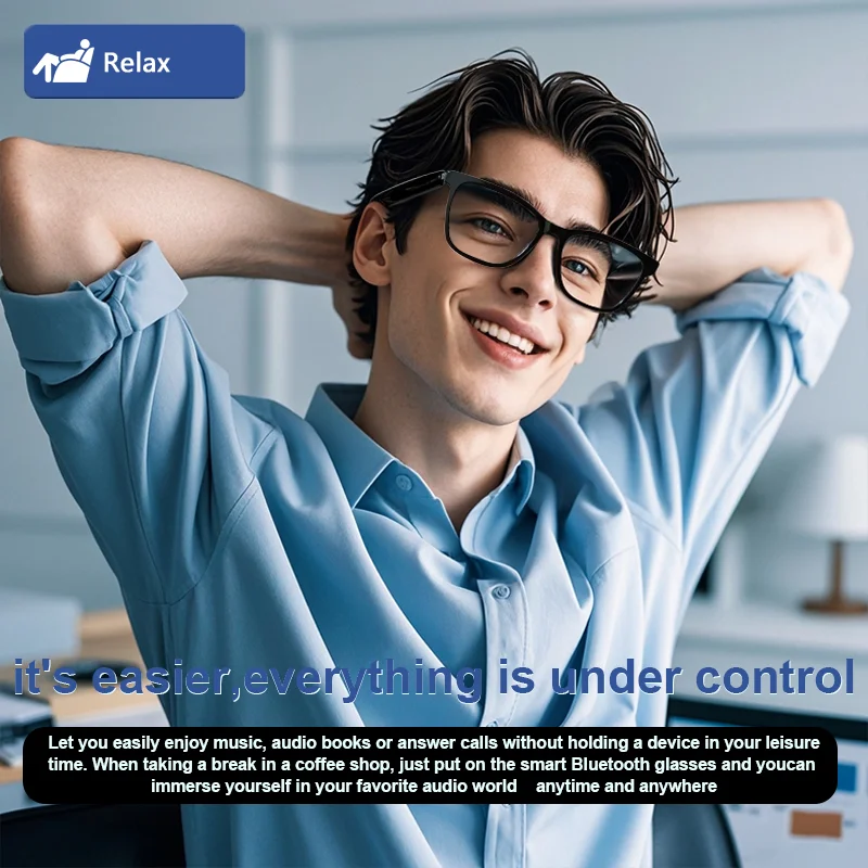 LIGE New AI Voice Bluetooth Call Smart Glasses 2 In 1 Polarized Anti-blue Light UV-Proof Magnetic Frame Lenses Music Sunglasses