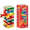 Stacko UNO Card Board Games Family Entertainment Poker Party Early Education Puzzle Stackoed Toys Playing Cards Birthday Gift 1