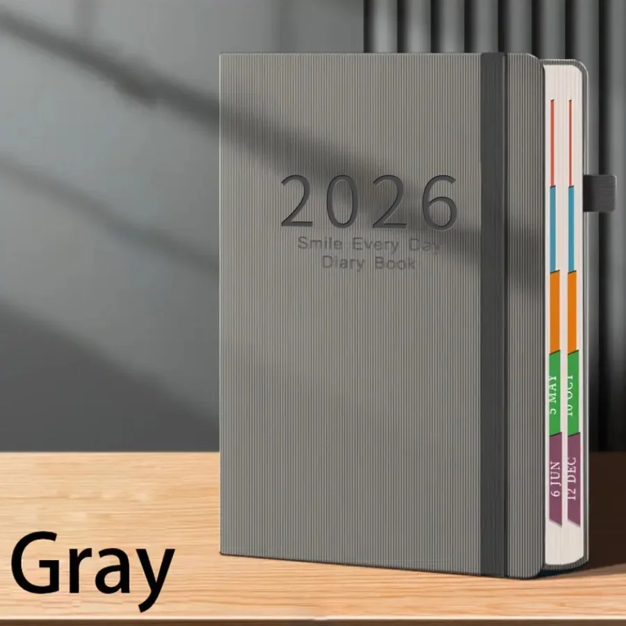Agenda 2026 Quotidien A5 - Pages En Anglais - Bloc-notes Rechargeable à 6 Trous - Pour Planification Et Organisation
