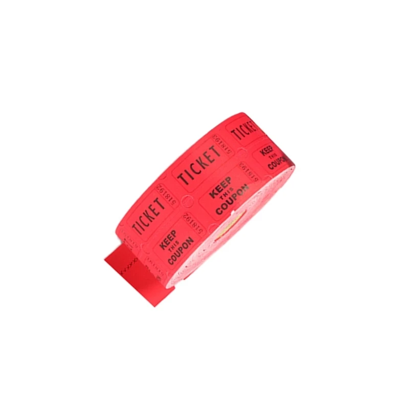 1000pcs 1 Roll Tickets Raffle Tickets Single Roll Party Tickets Carnival Party