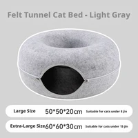 Felt Cat Tunnel Bed Interactive Hideaway Play Toy Durable Scratch Resistant Cat House 5