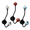 European Ceramic Pumpkin Head Wrought Iron Coat Hook for Hanging Wall Hooks Hangers Door Wall Hangers Home Decoration 1