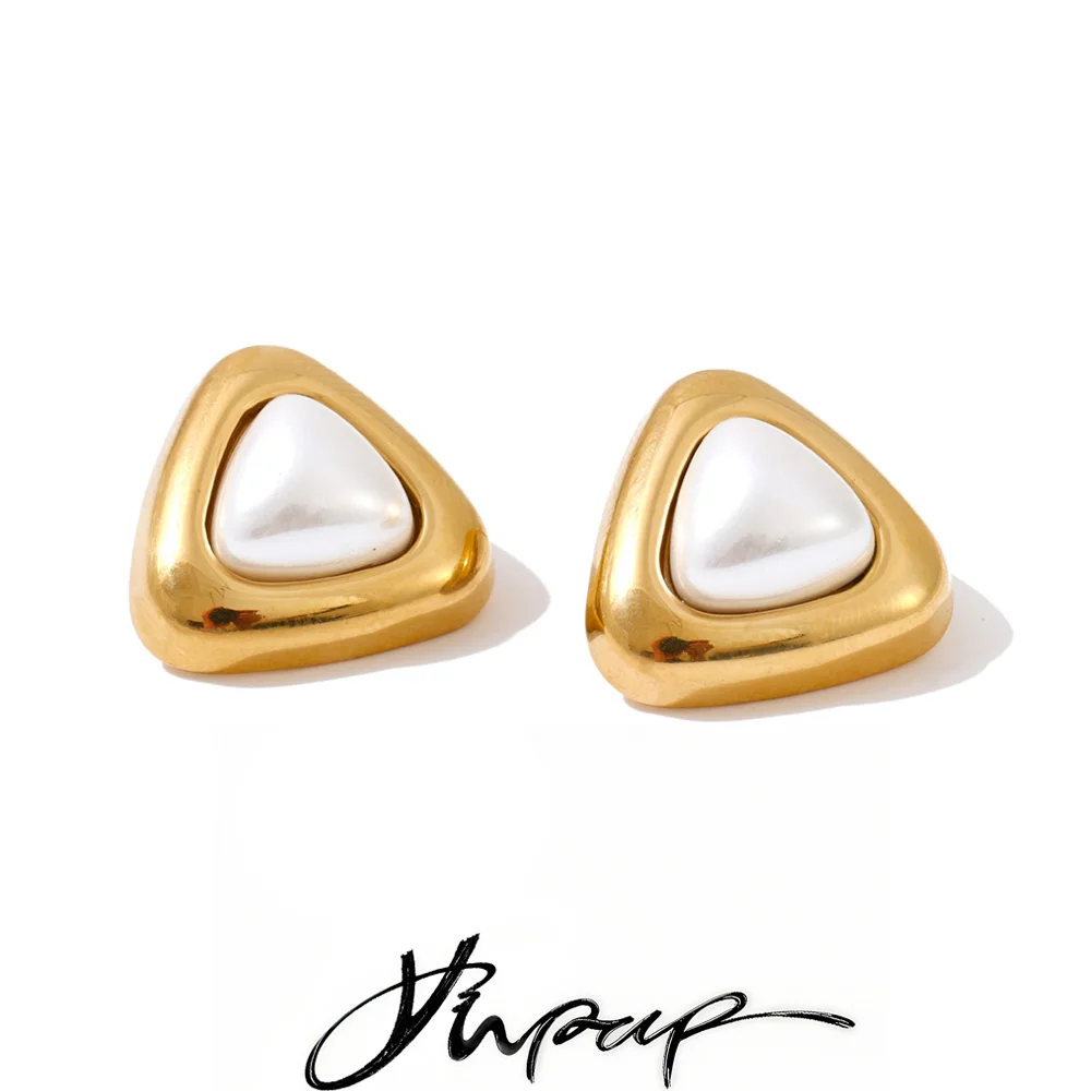 Yhpup Stainless Steel Stud Earrings Women