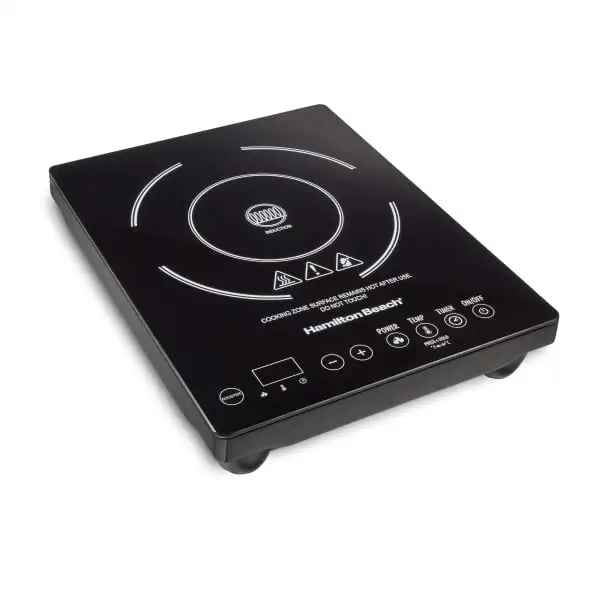 

Single Induction Cooktop, 1800 watt, Heats 40% faster, Versatile Pan Size (4"-10"), Black, 34104
