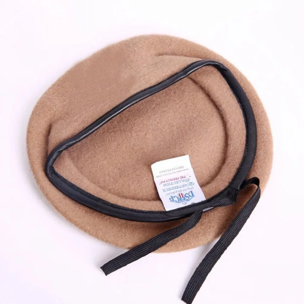 Unisex Berets Hat High Quality French Style Wool Beret French Style Uniform Cap for Men Women 1 Pcs 4