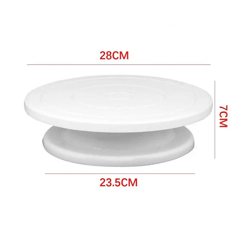 6pcs Cake Turntable with 2 Frosting Straight Angled Spatula 3 Icing Smoother Scraper Cake Decorating Kit Baking Accessories Tool