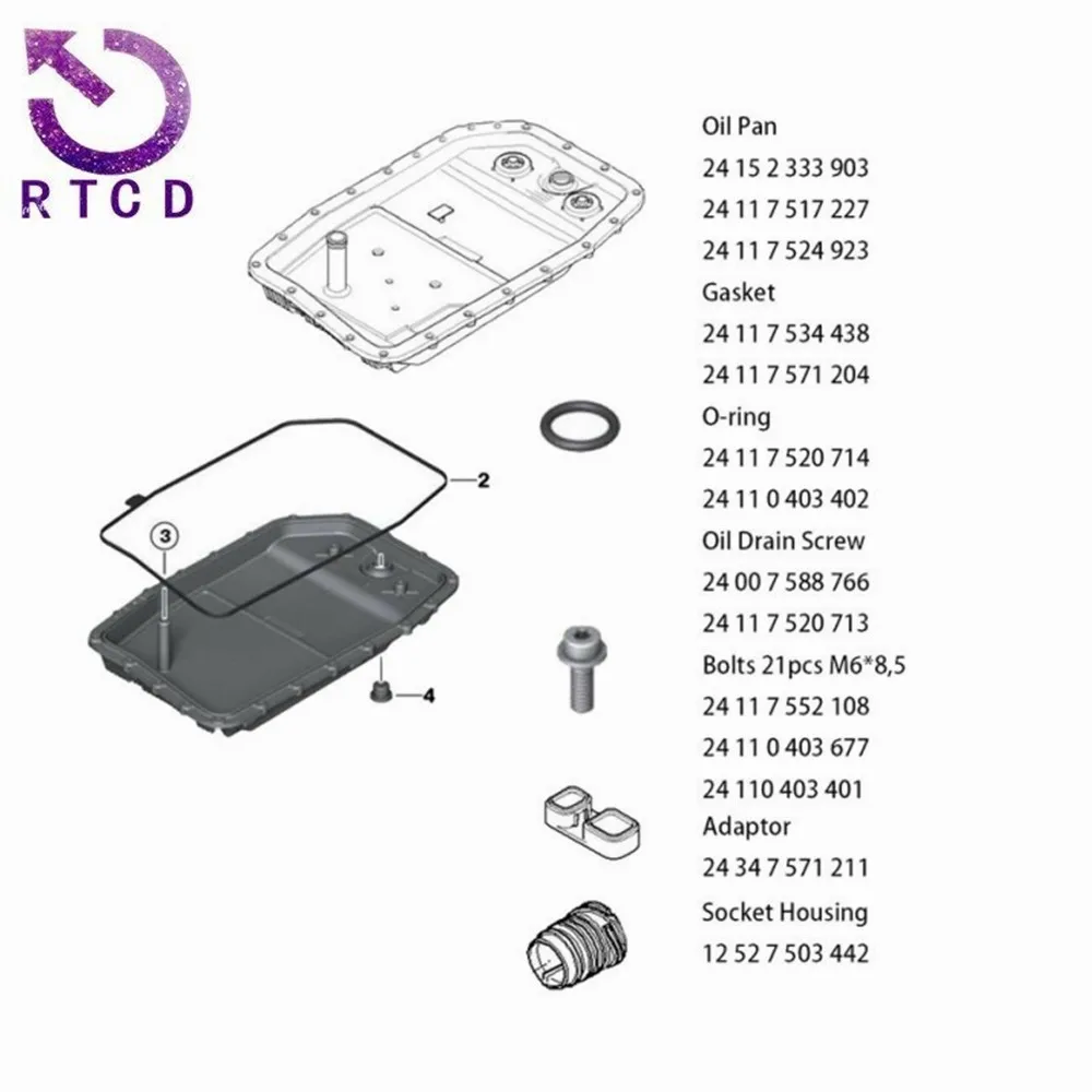 Automatic Transmission Oil Pan 24152333903 24110403404 FOR BMW X5 X6 E60 E64 E63 E66 F02 E70 E71 transmission oil pan