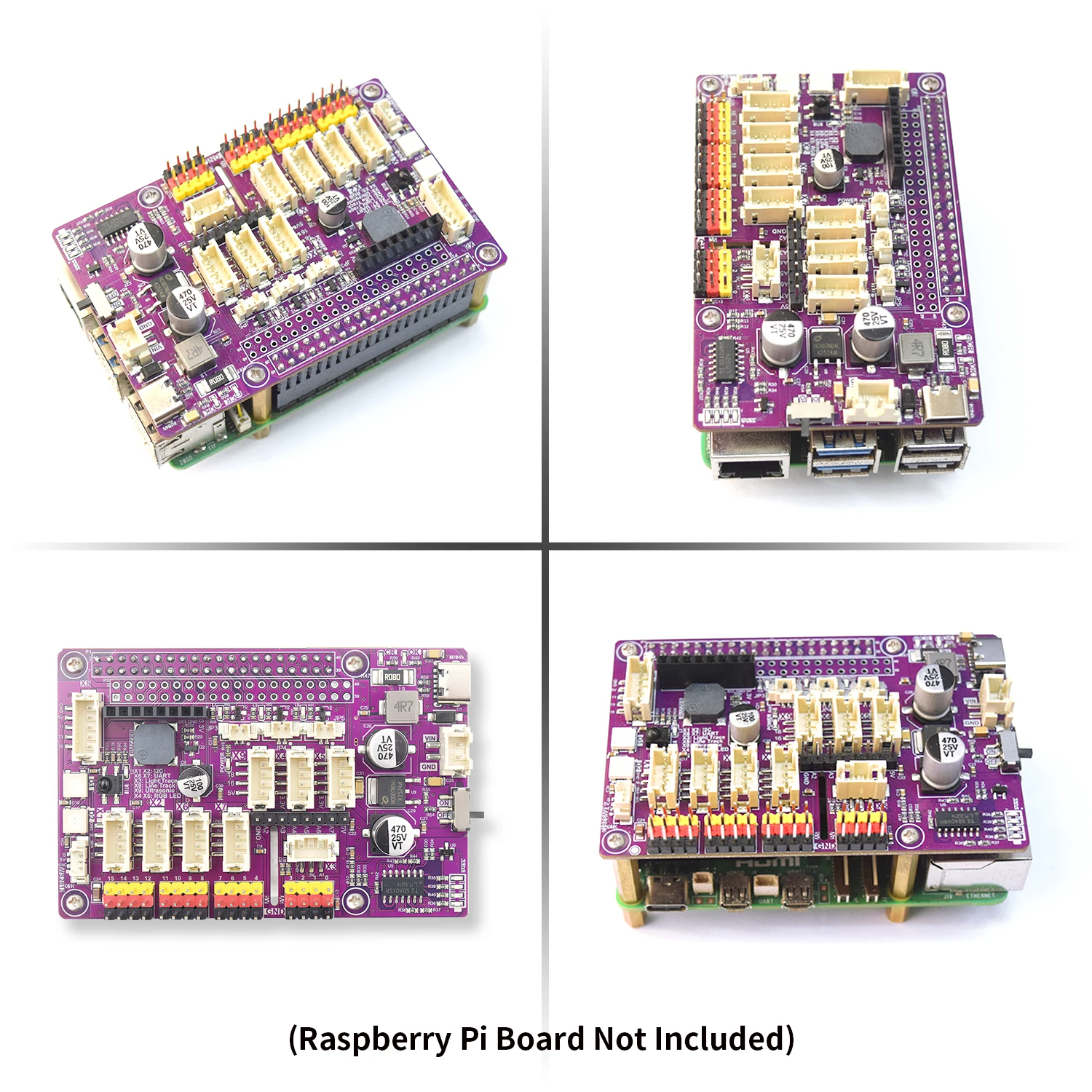 Adeept Robot HAT per Raspberry Pi, scheda di espansione per Raspberry Pi 5/4B/3B/3B+, driver per auto robot intelligente con tutorial PDF - immagine 4
