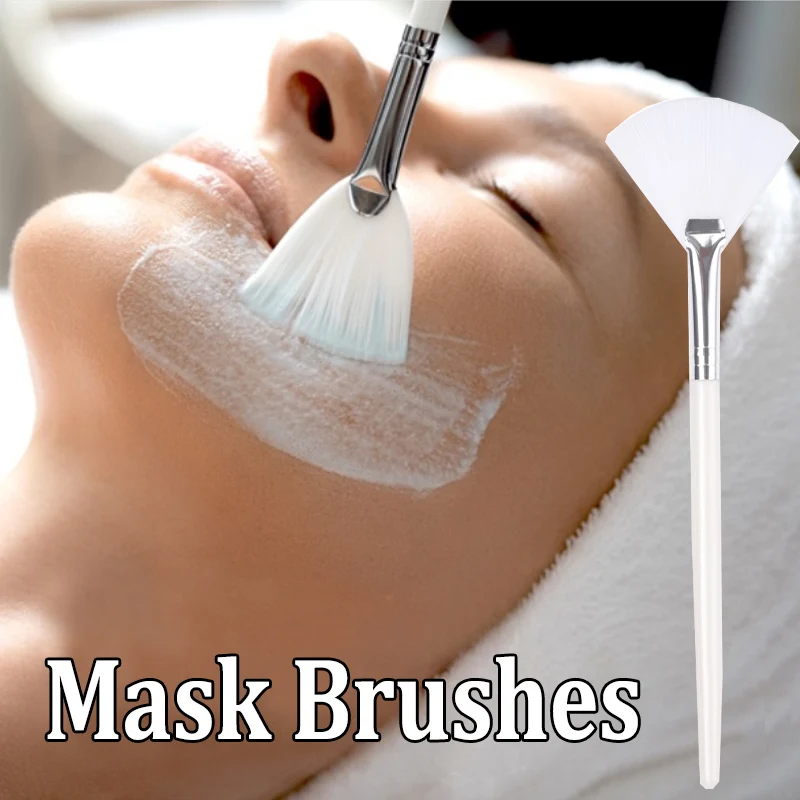 

Mask Brushes Facial Brushes Fan-shaped Makeup Brushes Soft Portable Mask Brushes Cosmetic Tools for Women Fan Makeup Brushes