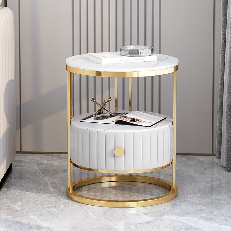 sofa side light luxury rock round Draw Side Table 3 sofa side light luxury rock round Draw Side Table 3