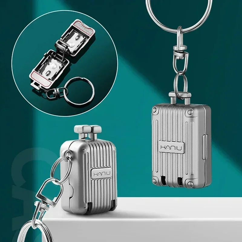 Nail Clipper Exquisite Luggage Keychain Foldable Stainless Steel Rotary Toenail Fingernail Manicure Trimmer