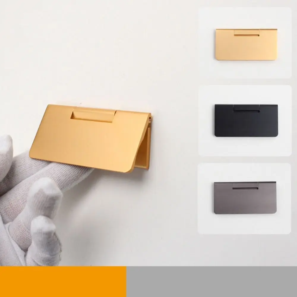 Description Picture 2 of itemModern Style Furniture Handle Metal Fashion Flip Cover Invisible Handle High Quality Flat Design Sliding Door Pull Handle