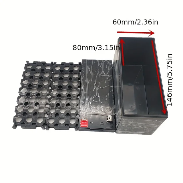 Boîte de rangement de batterie au Lithium 12V, bricolage, chargeur 3*7 18650, boîtier de fixation de batterie 3S40A BMS, coque de support en plastique pour moto 5