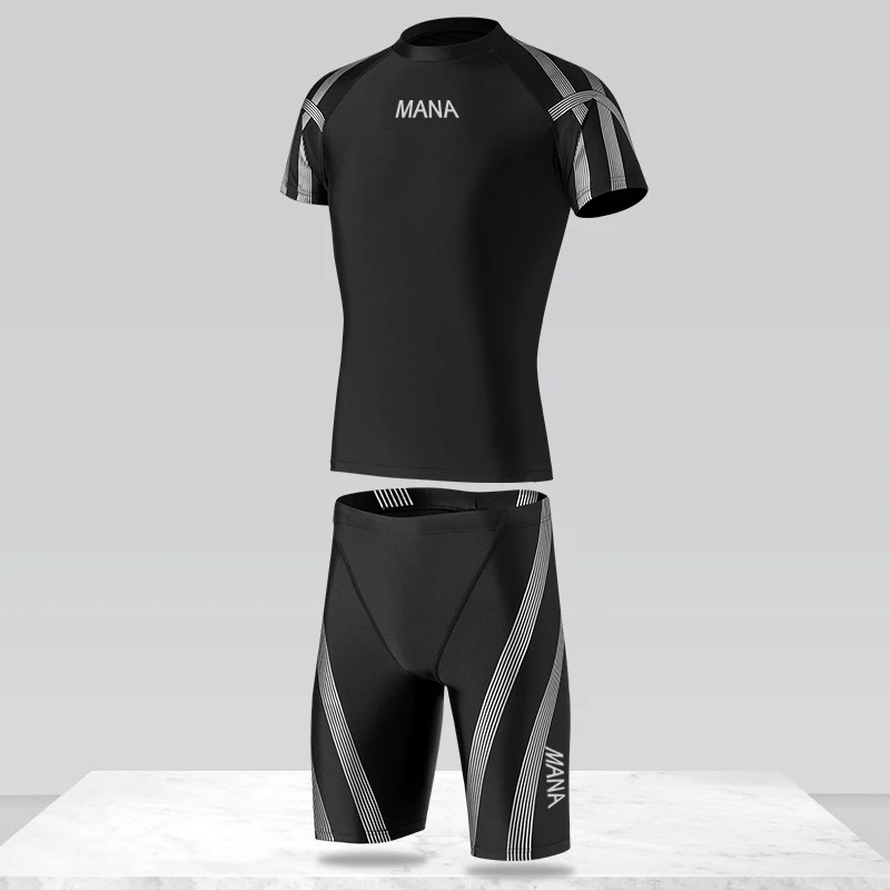 

Large size diving suit men's short-sleeved shorts swimming diving suit deep diving one-piece surfing suit
