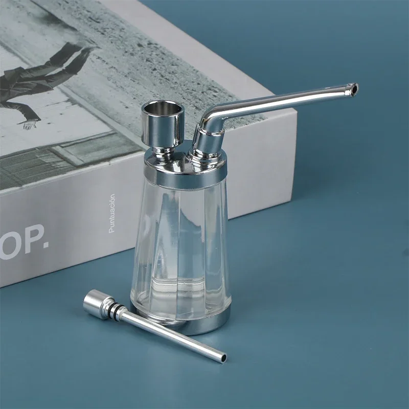 Bottle Water Pipe Portable Mini Hookah Shisha Tobacco Smoking Pipes Gift Metal Tube Filter