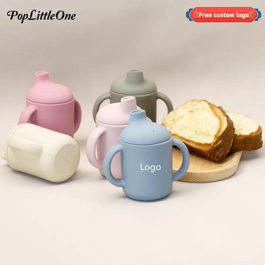 

Poplittleone Free Personalized Baby Feeding Cup Newborn Learn Drinking Bottle Mug Kids Training Bottle Cup Baby Accessories