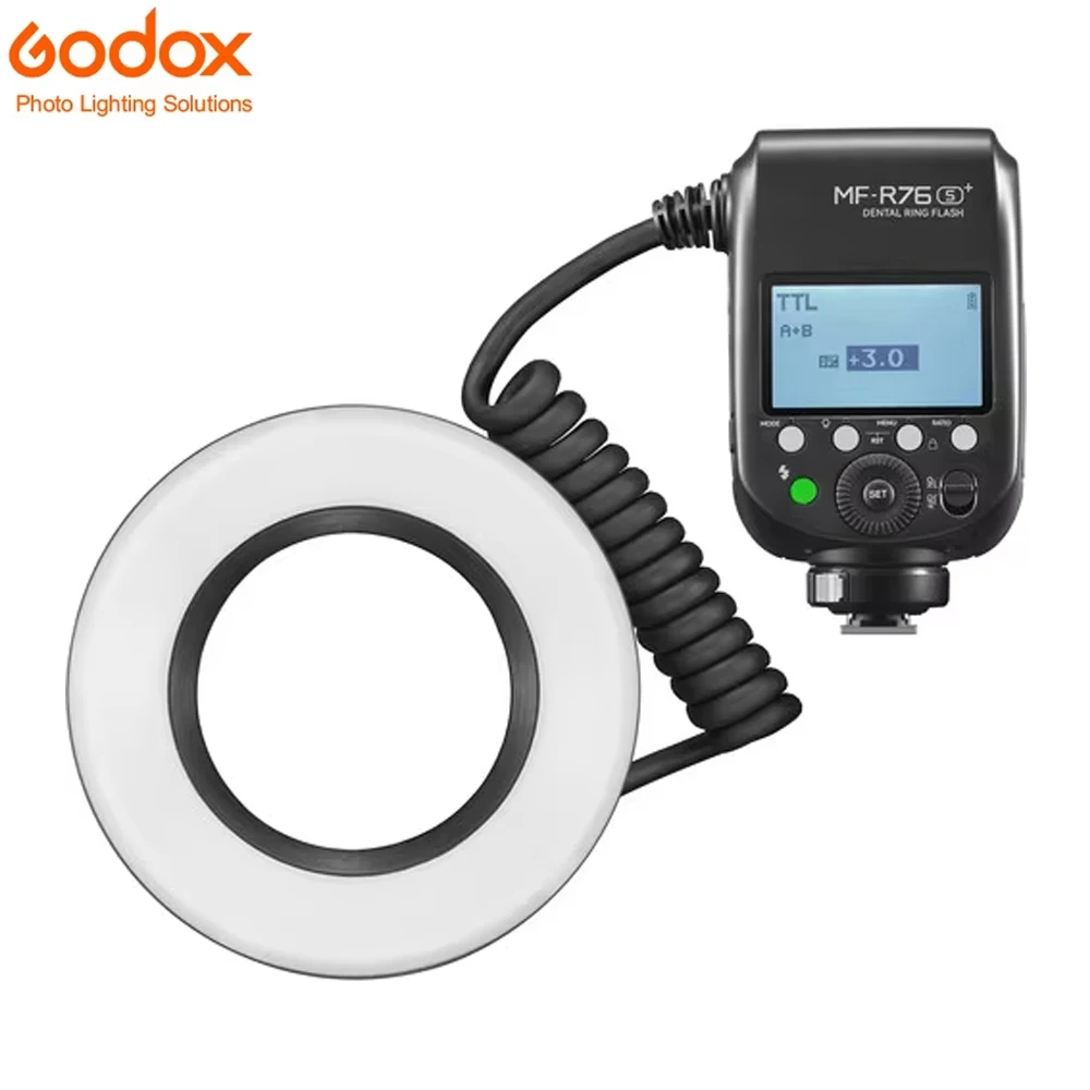 Godox MF-R76S+ Dental Macro Ring Flash MF-R76 LED Ring Flash 2.4 GHz 5900K for Sony for Dental Photography