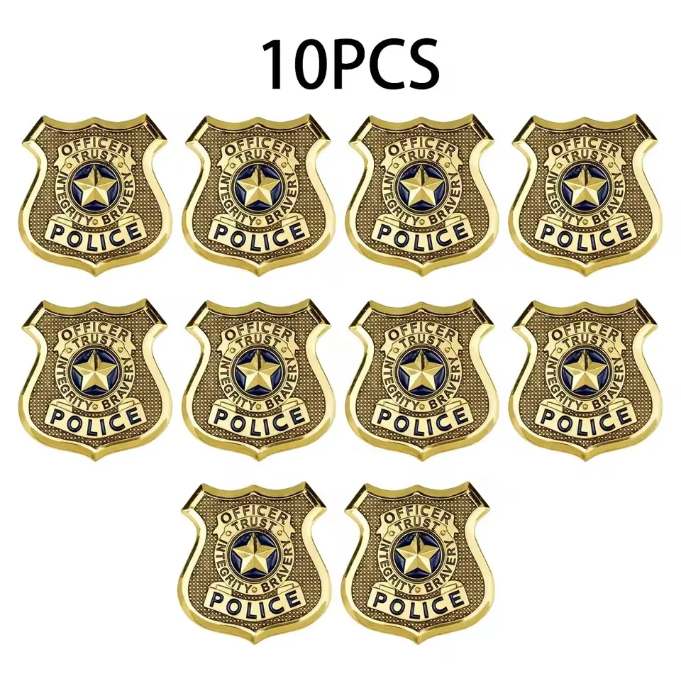 1/10 Stück Zootopia Zootropolis Metall-Abzeichen Brosche Judy Hopps Polizei-Pin für Damen und Herren Anstecknadel Schmuck – Detail 8