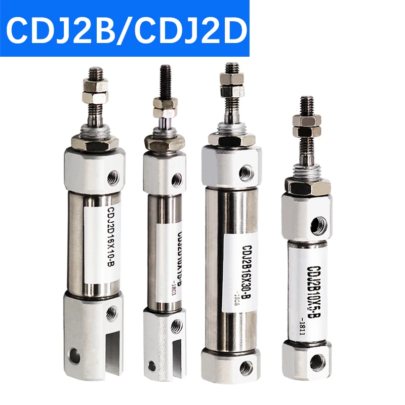 

Mini Small CDJ2B CDJ2D Type Double Acting Pneumatic Air Cylinder Single Rod 10mm 16mm Bore 20mm 25mm 30mm 150mm Stroke CDJ2B16