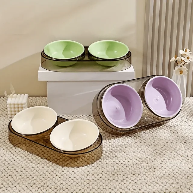 Durable Elevated Dual Bowl Feeder | Raised Pet Feeding Station with Non-Slip Stand, Easy Feeding for Cats & Small Dogs 6
