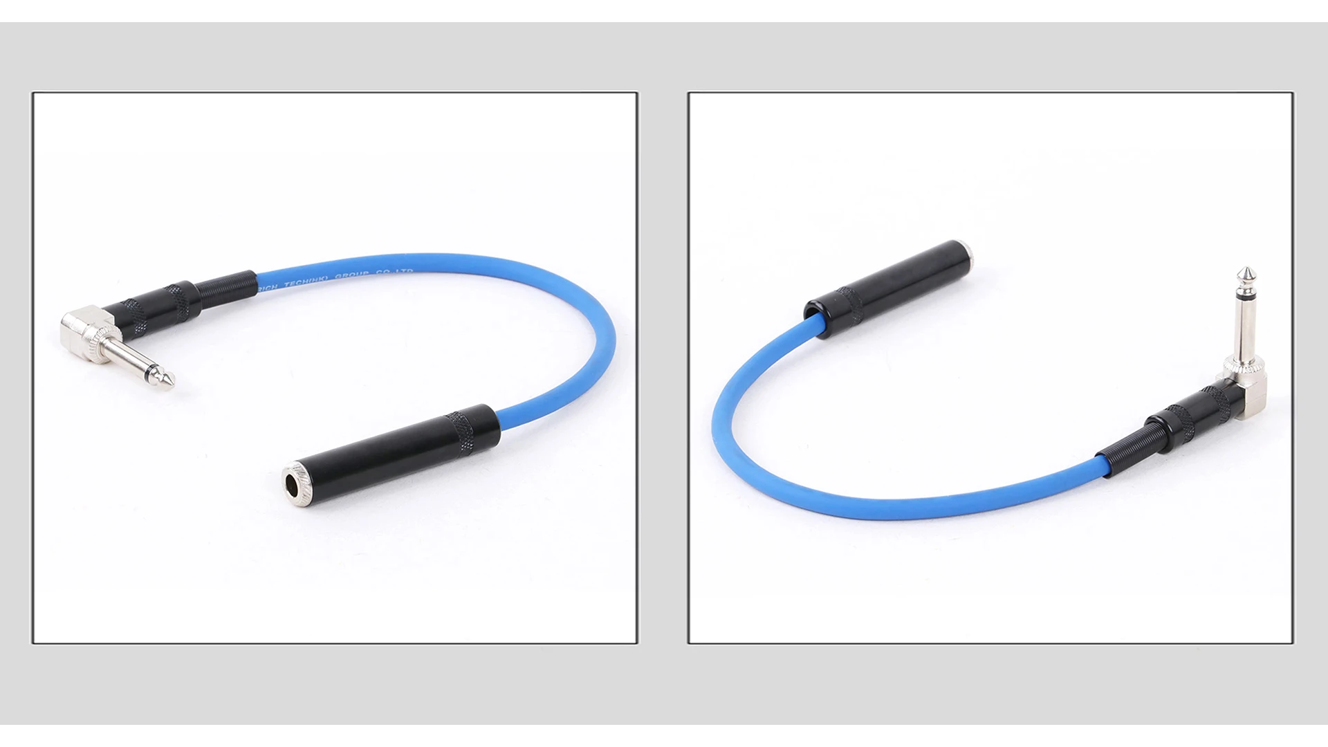 1pc 90 Grad 1/4inch ts Mono-Stecker auf gerade 6,5 Stereo-Buchse Audio kabel 90 Grad Biegung 6,35 Audio-Verlängerung kabel – Detail 4