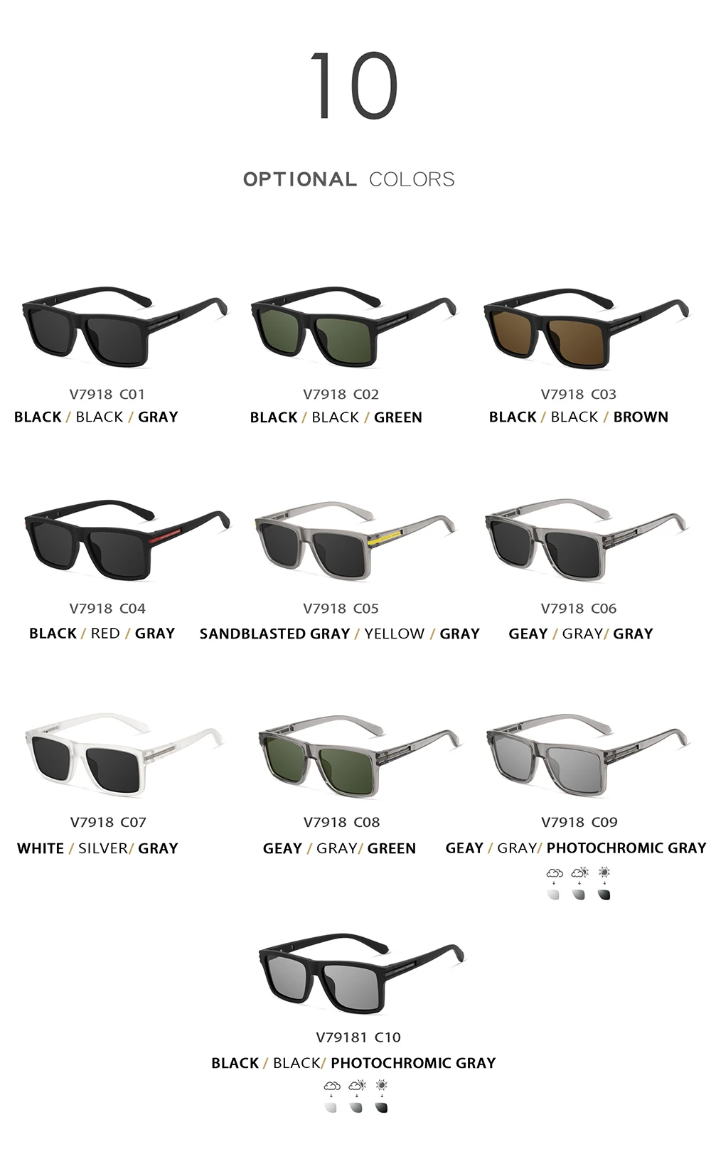 VEITHDIA Herren-Fahrradsonnenbrille, Sport-Kletterbrille, Laufbrille, Damenmode, UV400-Schutz, Schutzbrille QXH7918 – Detail 6