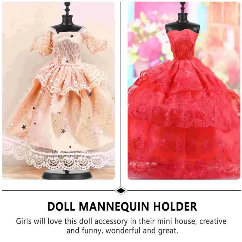 5Pcs Doll Clothes Mannequin Doll Dolls Dress Display Stand Doll Dress  Support Doll House Miniature