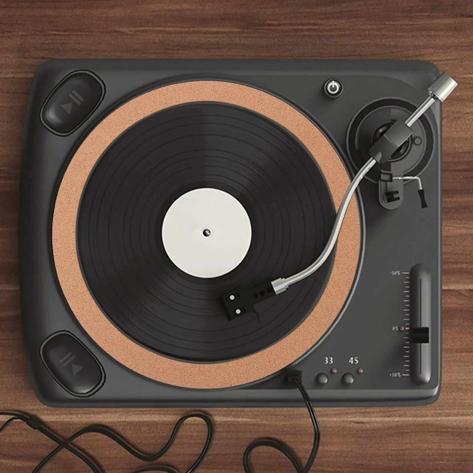 Cork Turntable Mat Vinyl Record Protective Pad Dj Equipment Accessories Portable Audio Video Anti Static Platter Slipmat