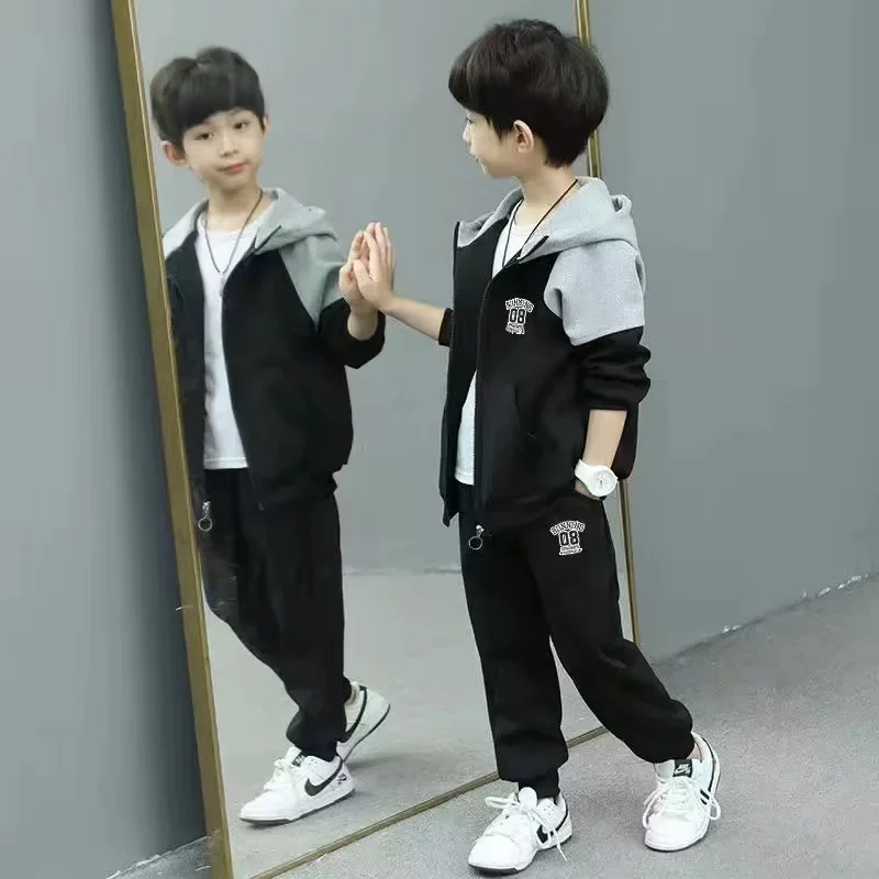 Spring Autumn Child Boy Clothing Set 2Pcs Tracksuit