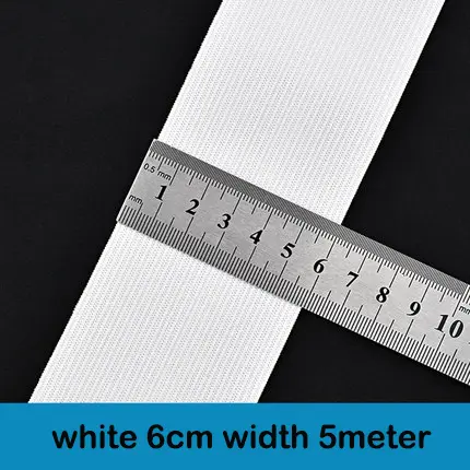 5Meters Sewing Elastic Band Heavy Stretch High Elasticity Knit Elastic Band for Sewing Waistband Elastic White black 10-60MM - Image 7