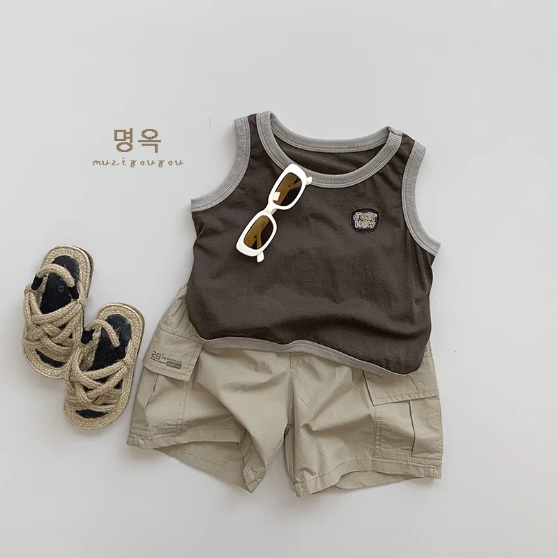 Summer New Children Shorts Cotton Girls Thin Casual Shorts Solid Toddler Boys Loose Versatile Cargo Pants Kids Clothes
