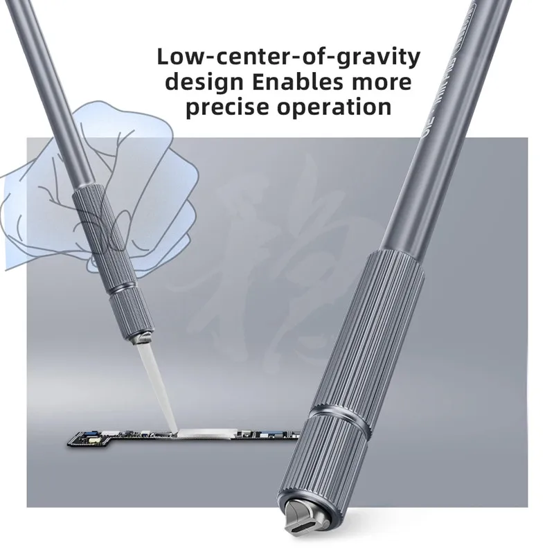 QIANLI 012 iHilt Plus 저중심 핸들 알루미늄 합금 논슬립 조각용 메탈 스칼펠 나이프 칩 IC 휴대폰 수리 도구