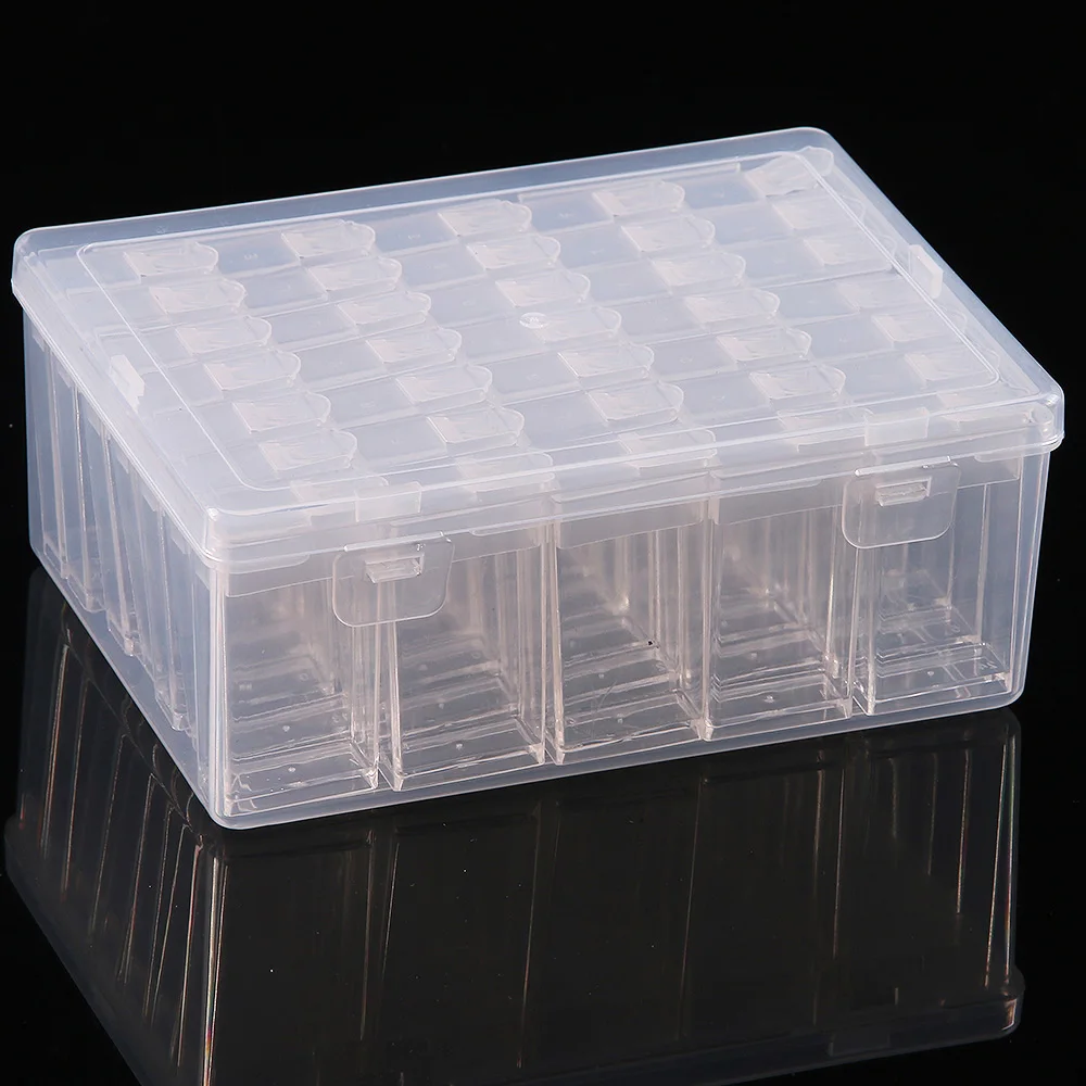 Storage Box 10/35/36 Slots Plastic Storage Box 5D DIY Diamond Painting Beads Charms Jewelry Accessories Organizer Box