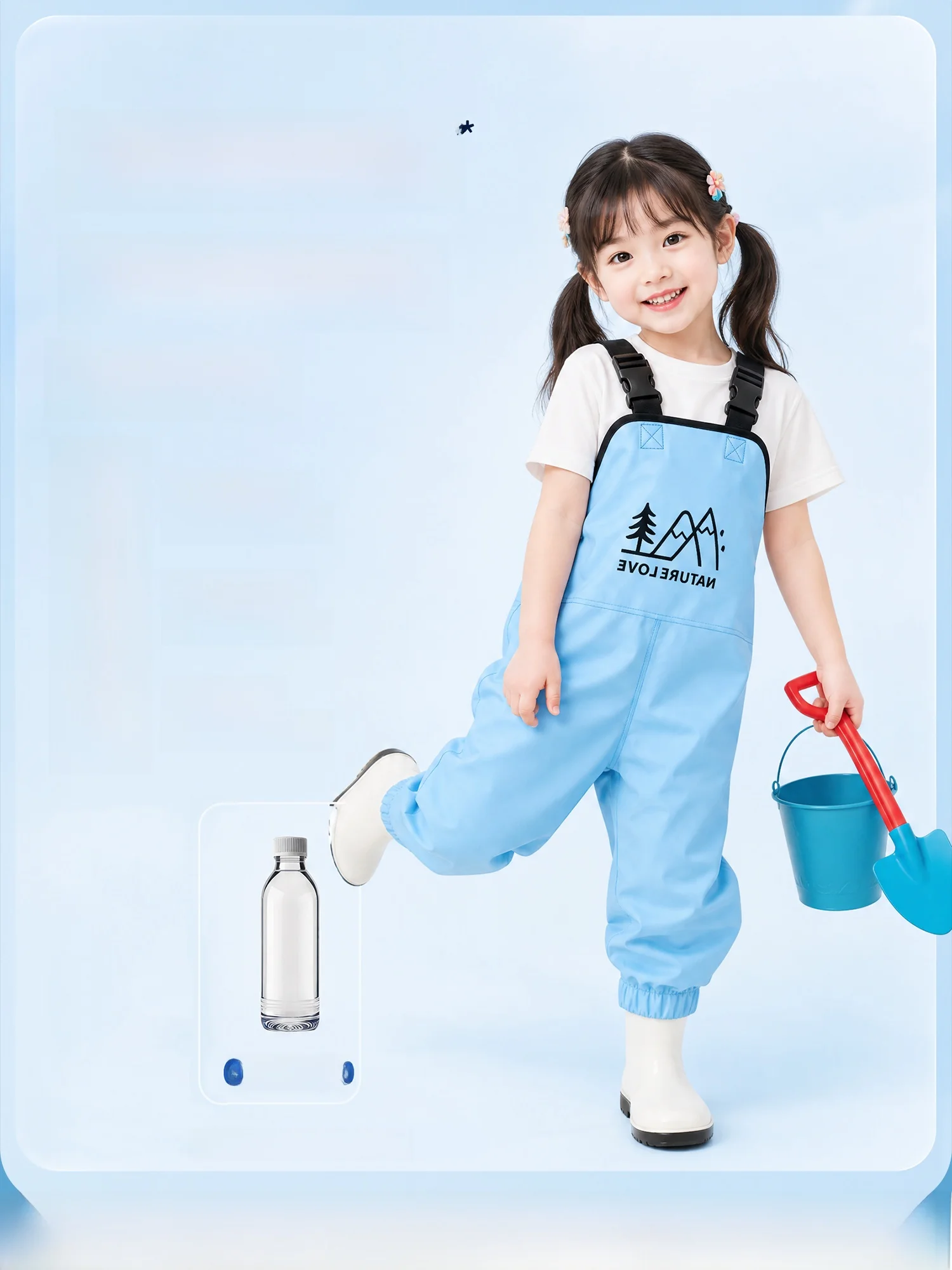 초경량 아동용 전체 바디 방수복, 바다 탐험용 방수 복, 모래놀이 및 물놀이복