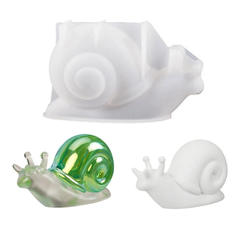 

Snail Candle Silicone Mold Desk Decorations Gypsum Epoxy Resin Molds DIY Craft Ornaments Mould Handicrafts Making Tool X3UD