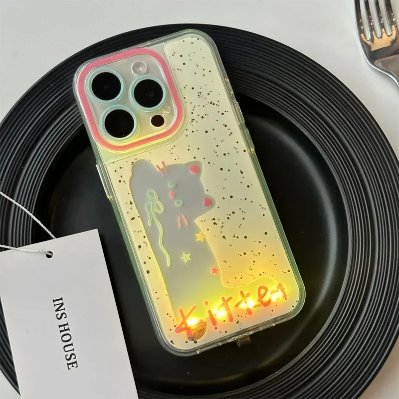 LED Glow Anti-Drop Protective Phone Case with Luminescence Night Light