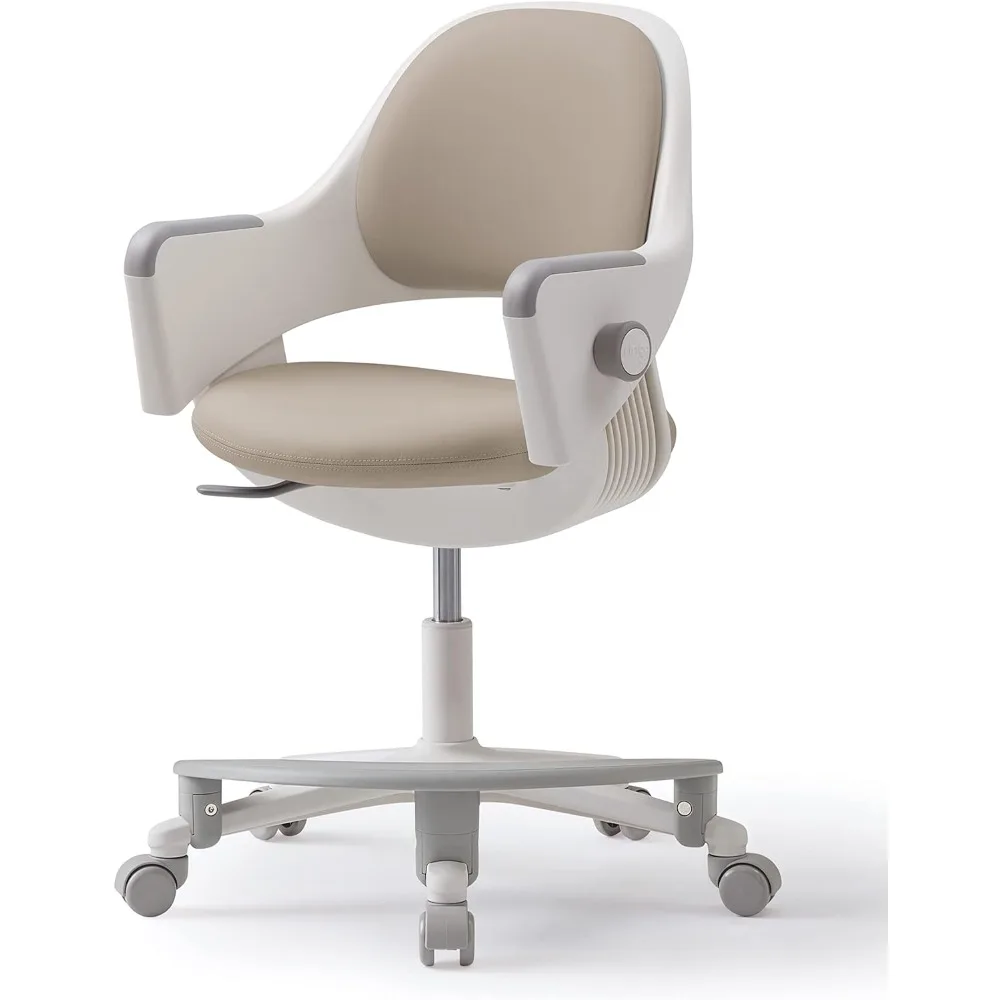 

Ergonomic child chair with footstool, adjustable seat height, locking casters, rotating child chair