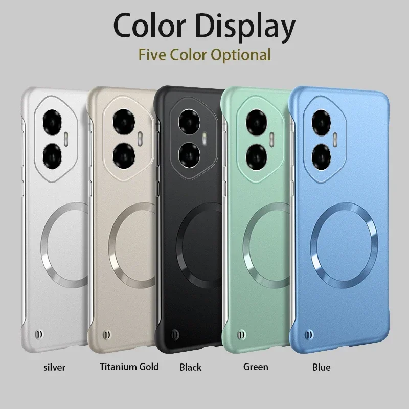 Ultra Thin Metallic Frameless Magnetic Phone Case - Matte Shockproof Protective Cover
