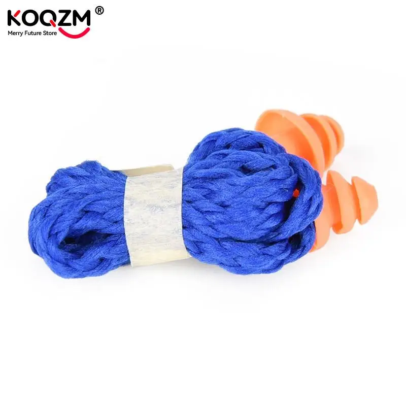Lot de 10 bouchons d'oreille silicone souple avec cordon - Protection auditive réutilisable