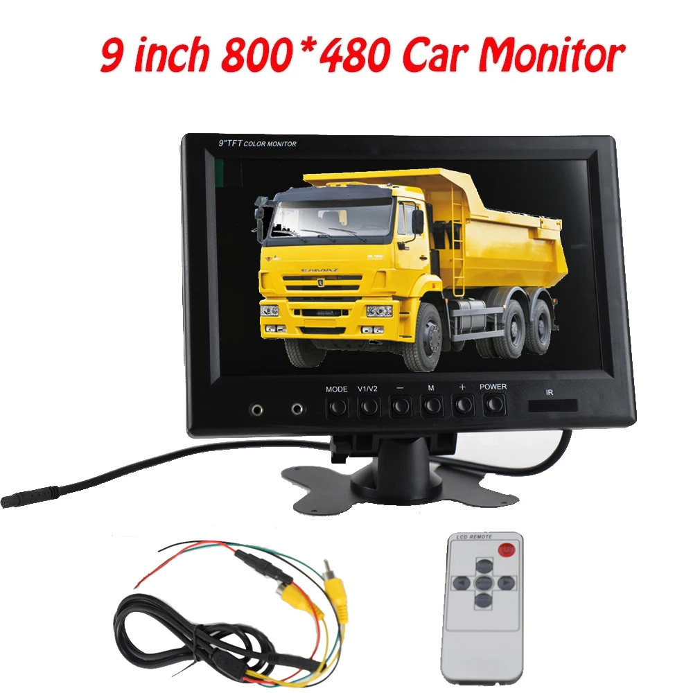 9 Inch Tft Lcd Car Monitor Car Rear View Monitor Parking Rearview Night