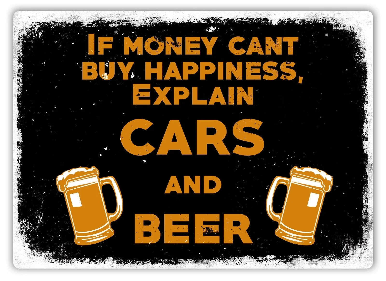 Cars And Beer -Metal Wall Sign Plaque Art- Petrol Head Lager Race Drift Rally(Visit Our Store More Products!!!) |