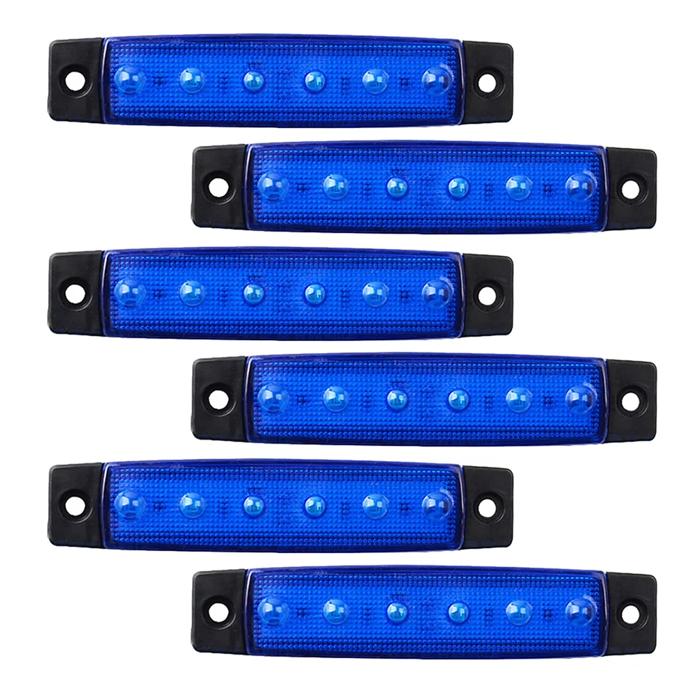 

6 Pcs LED Light Tape Strip Boat Interior Lights 6led Tail Bar Kayak Utility Pontoon Abs