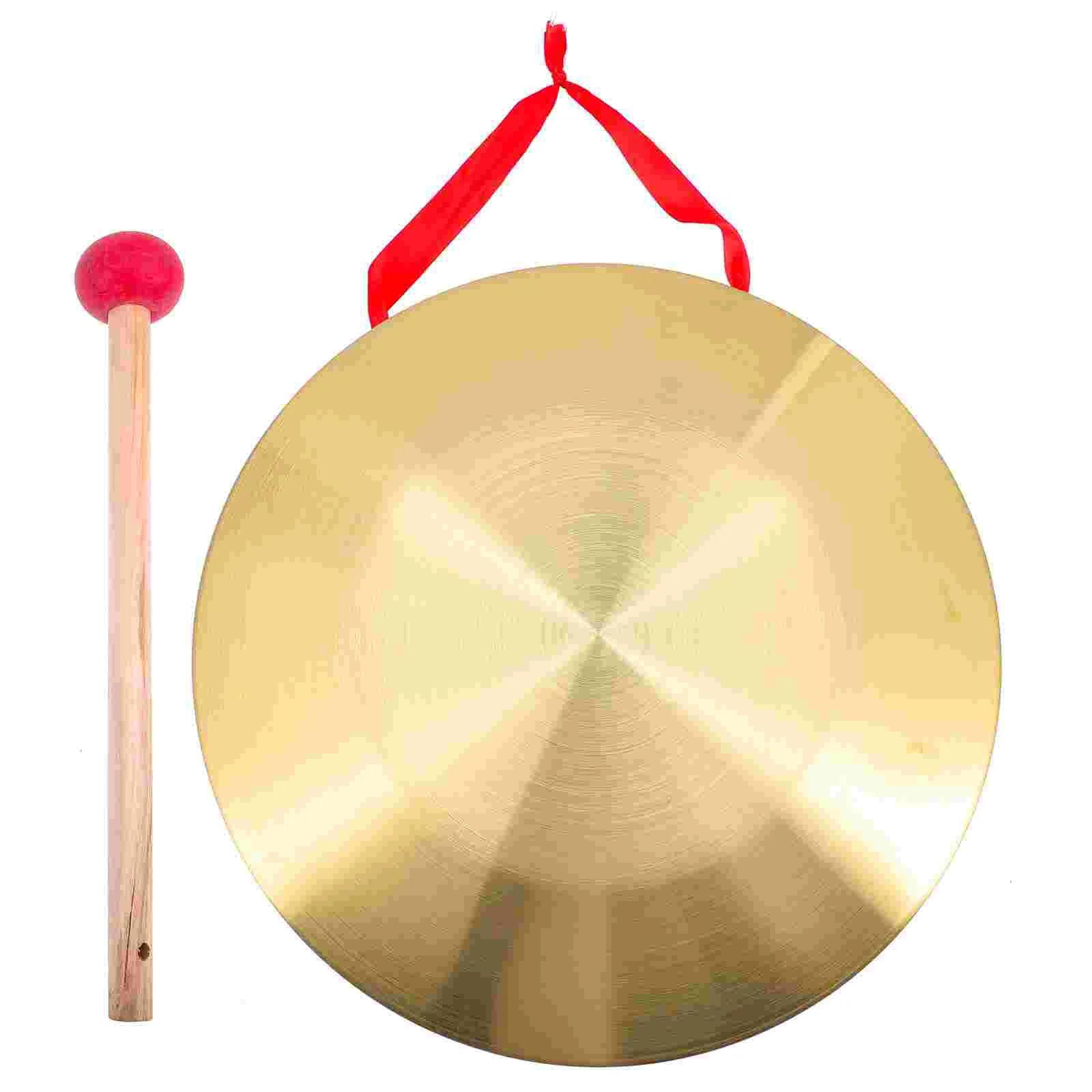 

Loud Chinese Gong Instrument Portable Copper Gong Warning Percussion Instrument Funny Percussion Instrument Kids Supply