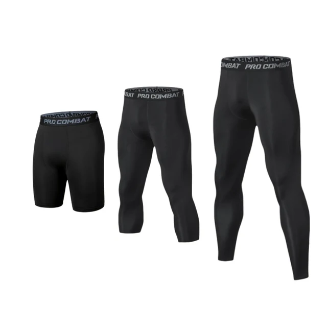 Pantalons de Compression pour hommes, collants façonnants, Leggings secs et frais, couche de base de sport, course à pied, sous-vêtements d'entraînement athlétique, Shorts actifs 1