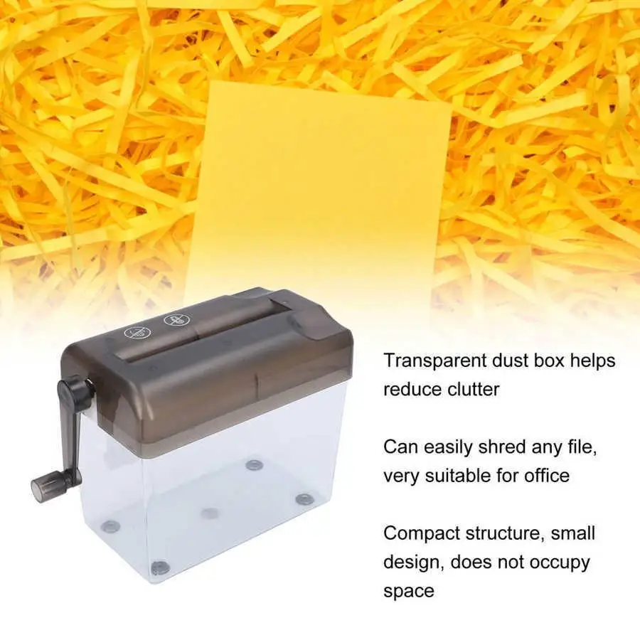 Description Picture 5 of itemPortable Manual Paper Shredder - Compact Hand Crank Design for Easy Use at Home & for office