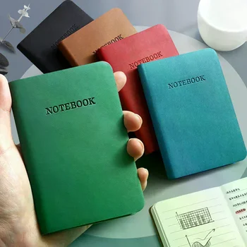 Mini Taccuino A7 Portatile, Blocco Note Tascabile, Diario, Agenda, Cancelleria per Ufficio e Scuola, Semplice Mini Quaderno